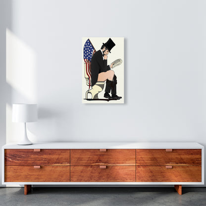 Abraham Lincoln Loo Art Print by Wyatt9 A3 Canvas
