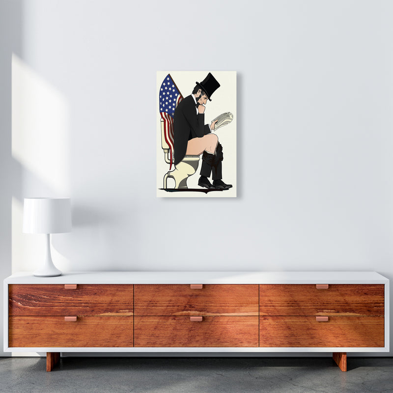 Abraham Lincoln Loo Art Print by Wyatt9 A3 Canvas