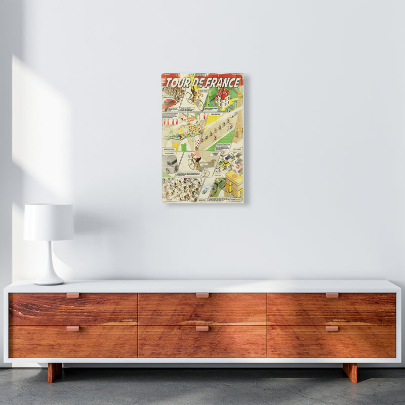 Comic Book TDF Cycling Print by Wyatt9 A3 Canvas