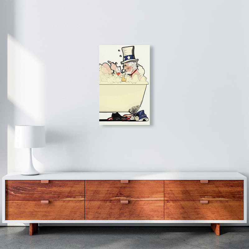 Uncle Sam Bath by Wyatt9 A3 Canvas
