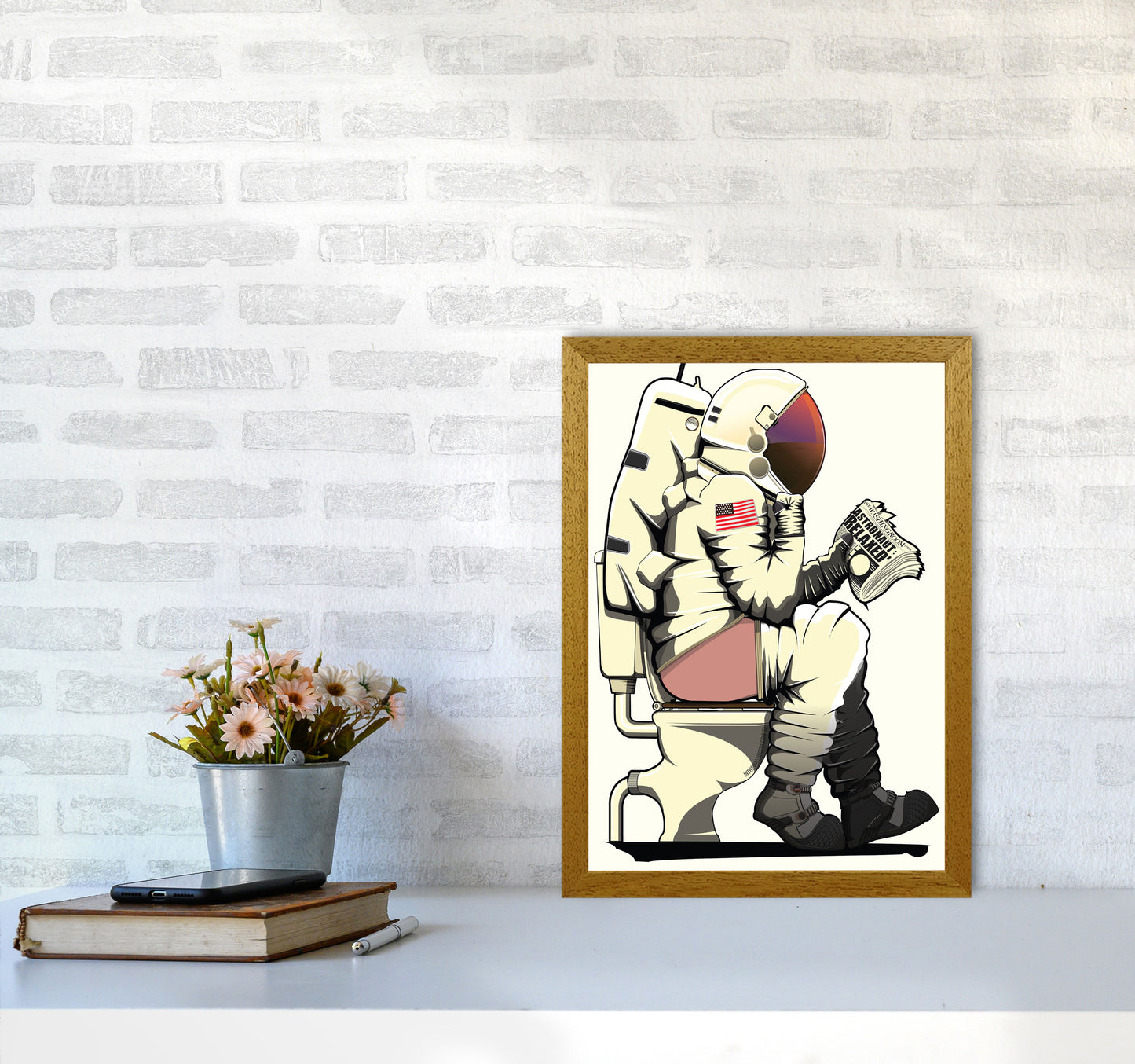 Astronaut Loo Art Print by Wyatt9 A3 Print Only