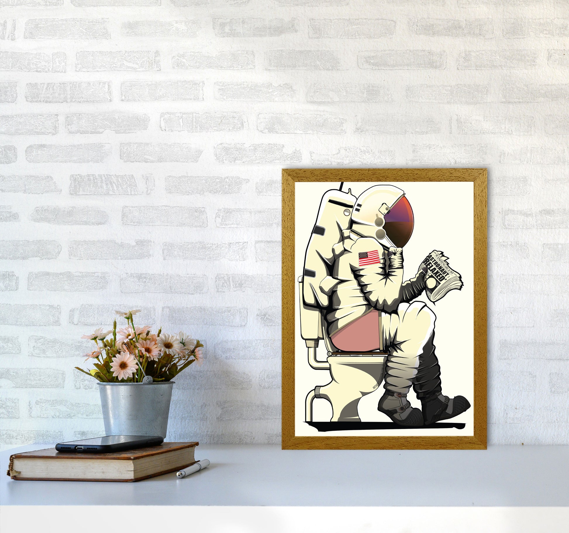 Astronaut Loo Art Print by Wyatt9 A3 Print Only