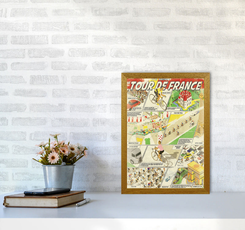 Comic Book TDF Cycling Print by Wyatt9 A3 Print Only
