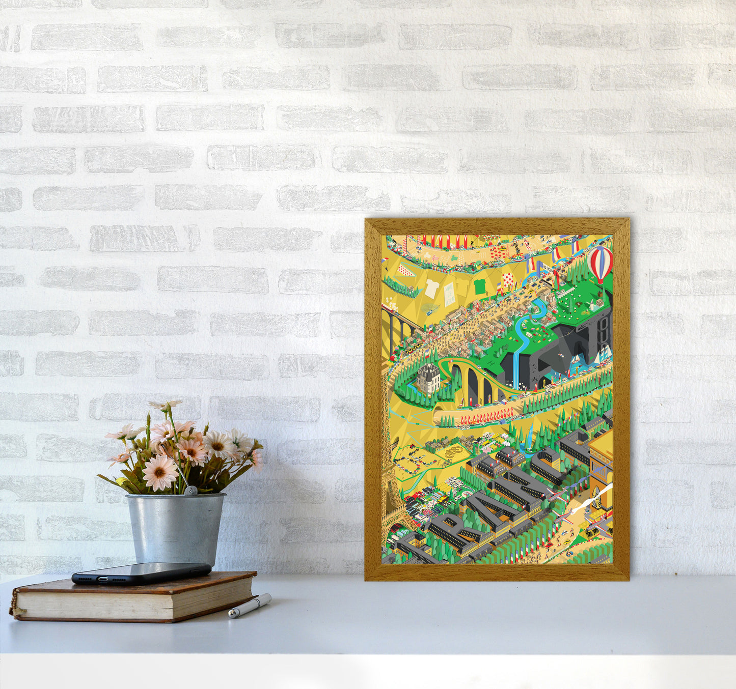 Isometris TDF Cycling Print by Wyatt9 A3 Print Only