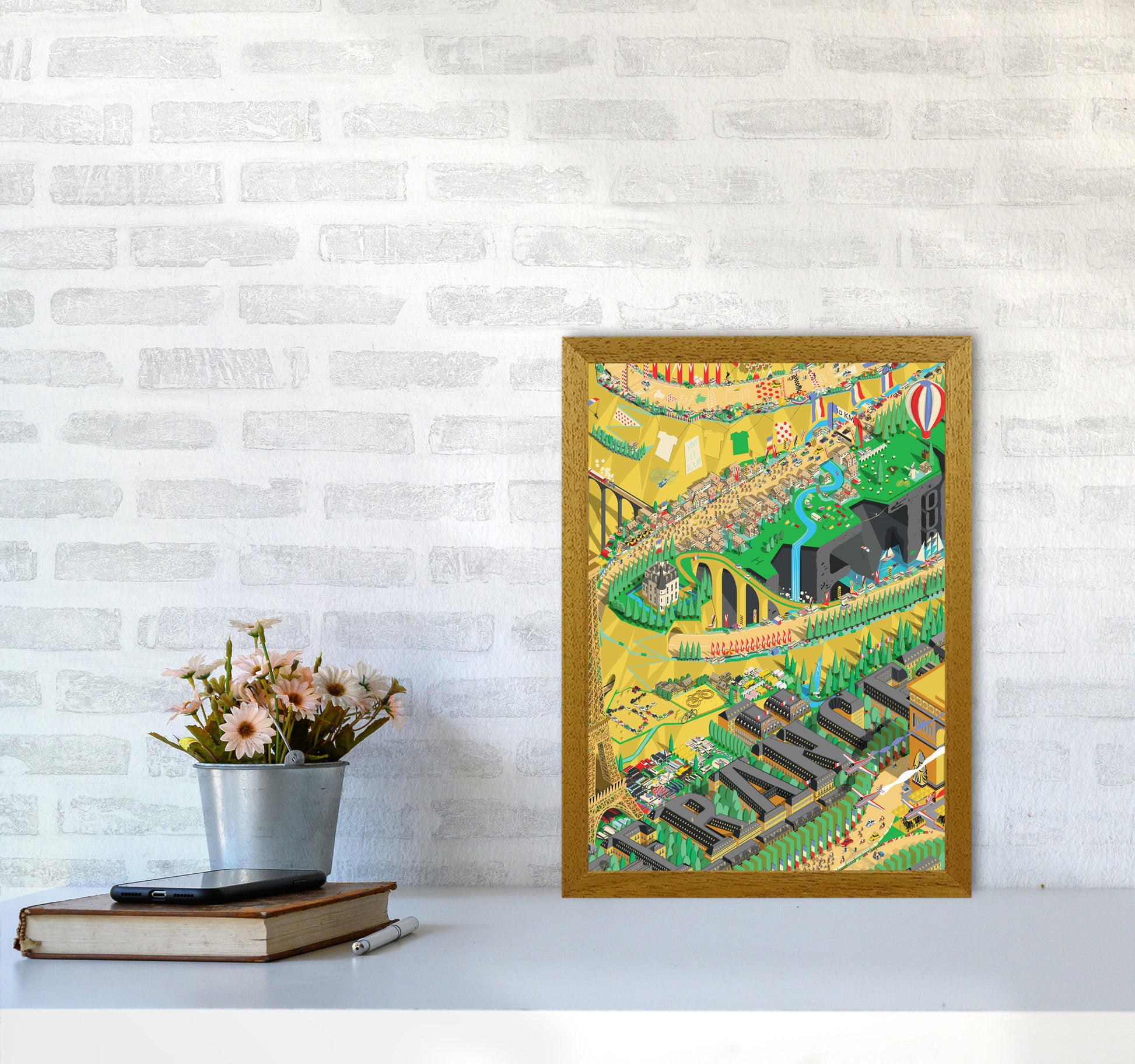 Isometris TDF Cycling Print by Wyatt9 A3 Print Only