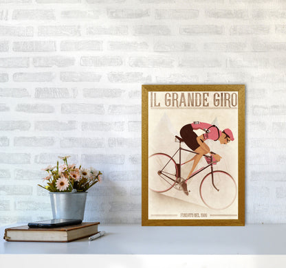 PinkRetro Cycling Print by Wyatt9 A3 Print Only