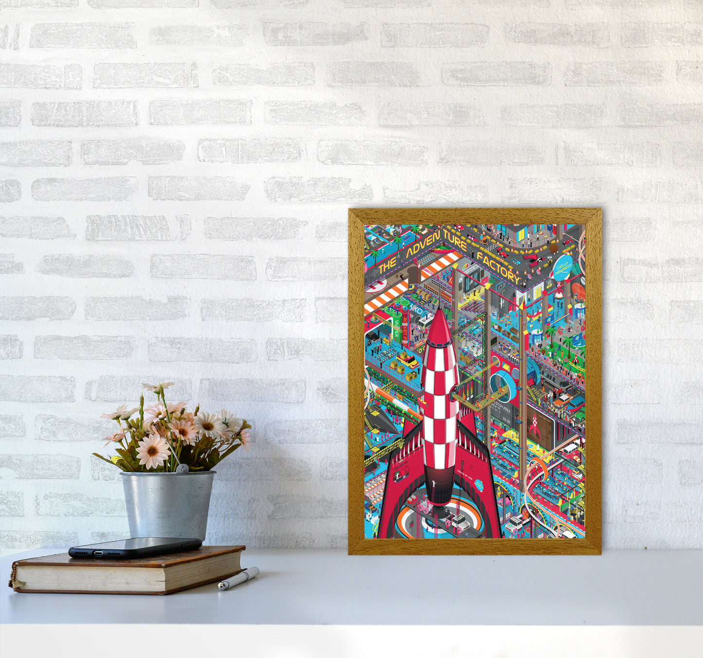 Rocket Retro Print by Wyatt9 A3 Print Only