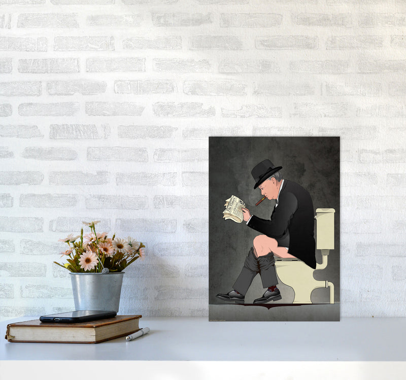 Churchill Art Print by Wyatt9 A3 Black Frame