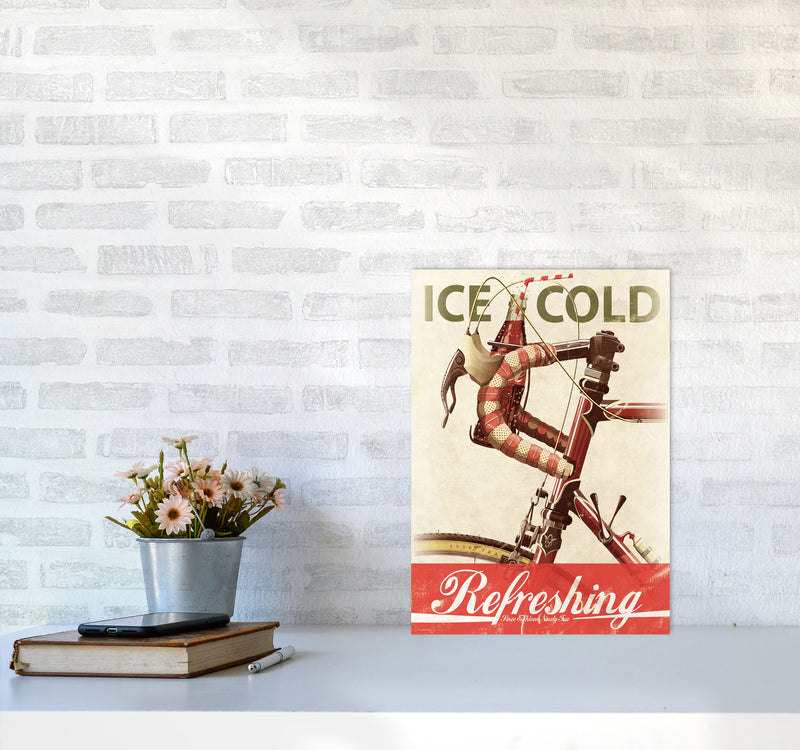 Cola Bike Cycling Art Print by Wyatt9 A3 Black Frame