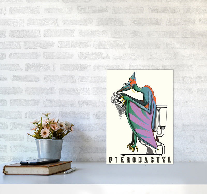 Flying Dino by Wyatt9 A3 Black Frame