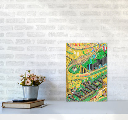 Isometris TDF Cycling Print by Wyatt9 A3 Black Frame