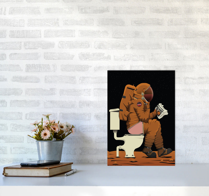 Mars on Loo by Wyatt9 A3 Black Frame