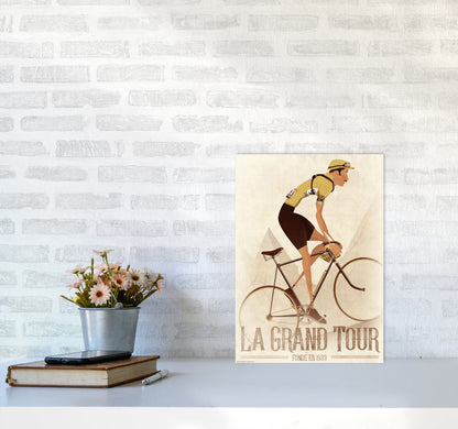Vintage Cyclist by Wyatt9 A3 Black Frame