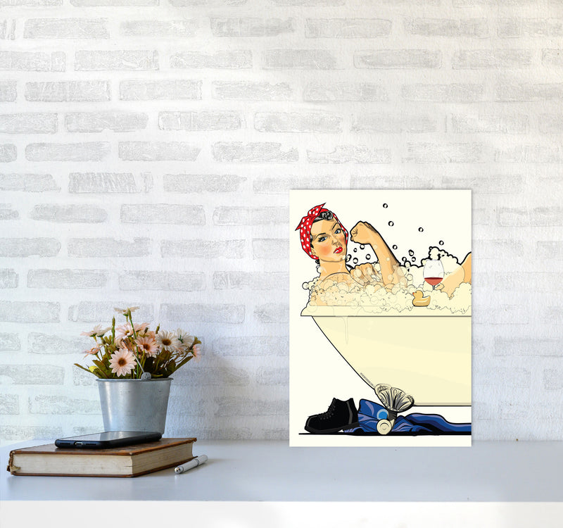 We Can Do It Bath by Wyatt9 A3 Black Frame