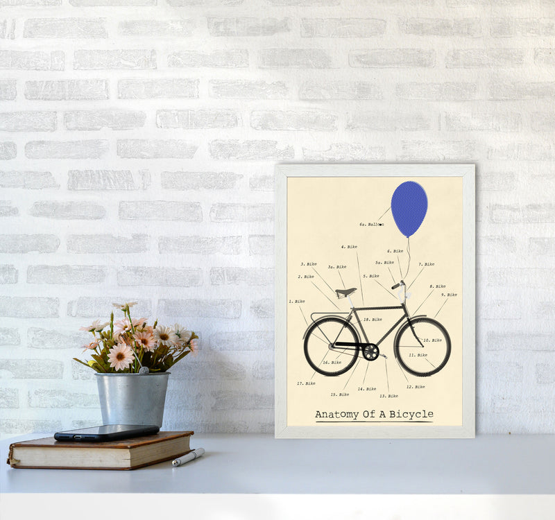 Anatomy of a Bicycle Art Print by Wyatt9 A3 Oak Frame