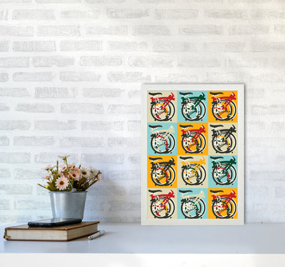Brompton 2 Cycling Art Print by Wyatt9 A3 Oak Frame