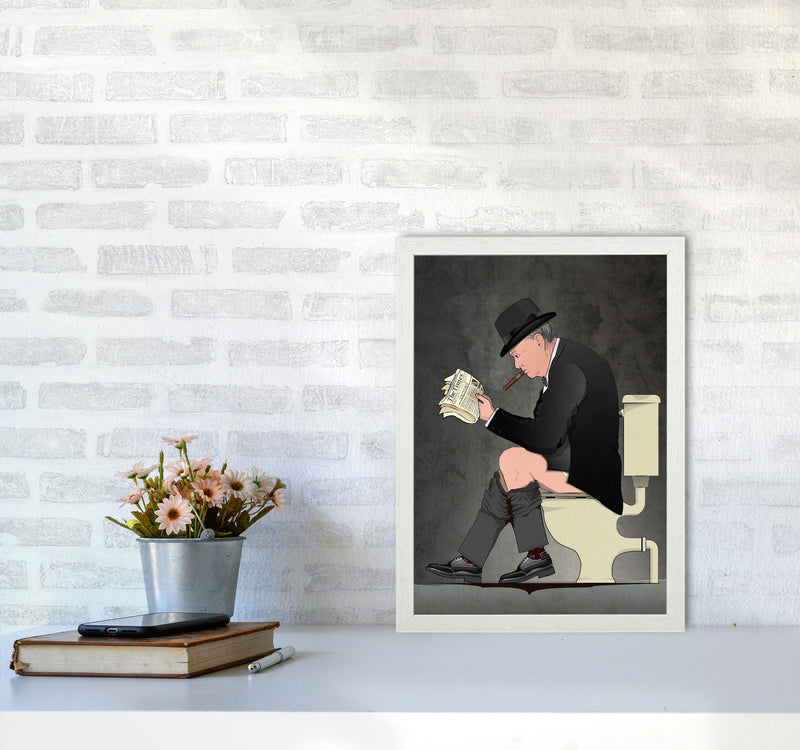 Churchill Art Print by Wyatt9 A3 Oak Frame
