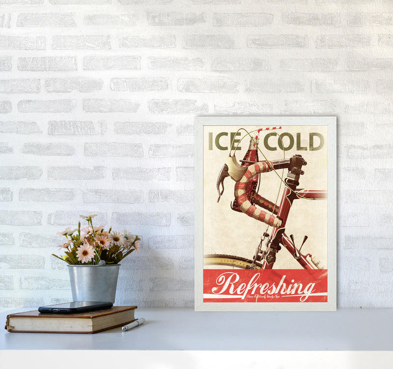 Cola Bike Cycling Art Print by Wyatt9 A3 Oak Frame