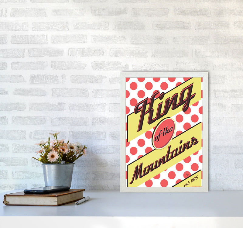 KOTM Cycling Print Red by Wyatt9 A3 Oak Frame