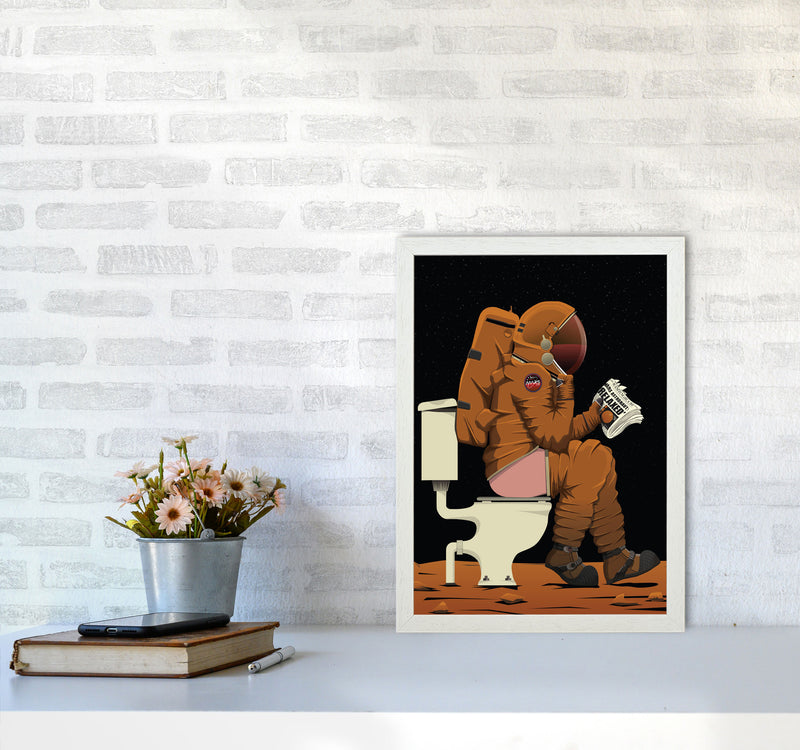 Mars on Loo by Wyatt9 A3 Oak Frame