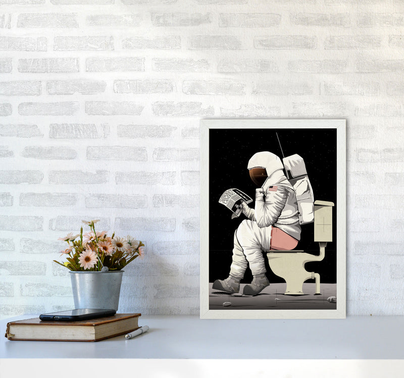Moon on Loo by Wyatt9 A3 Oak Frame