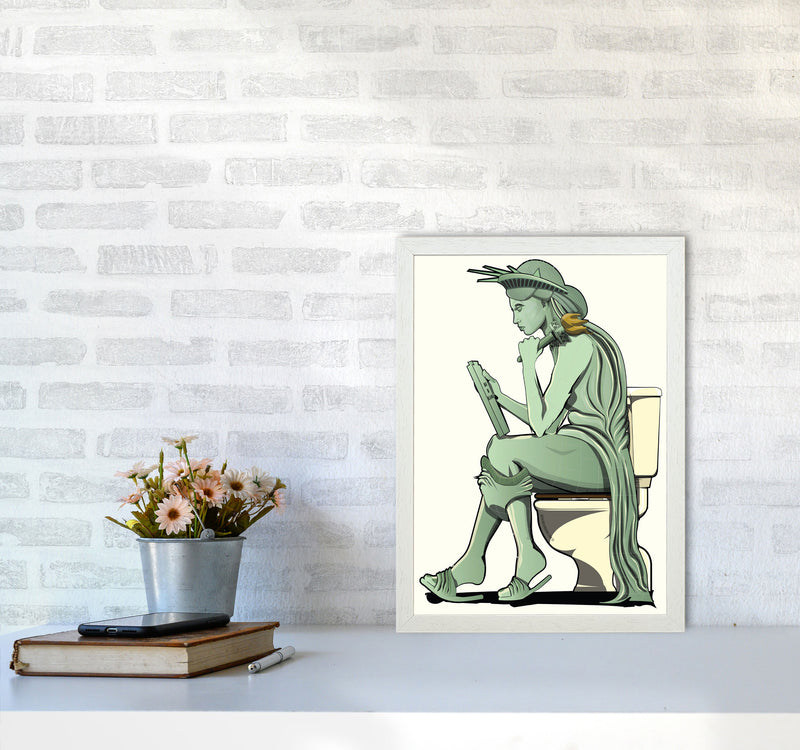 Statue of Liberty Loo by Wyatt9 A3 Oak Frame