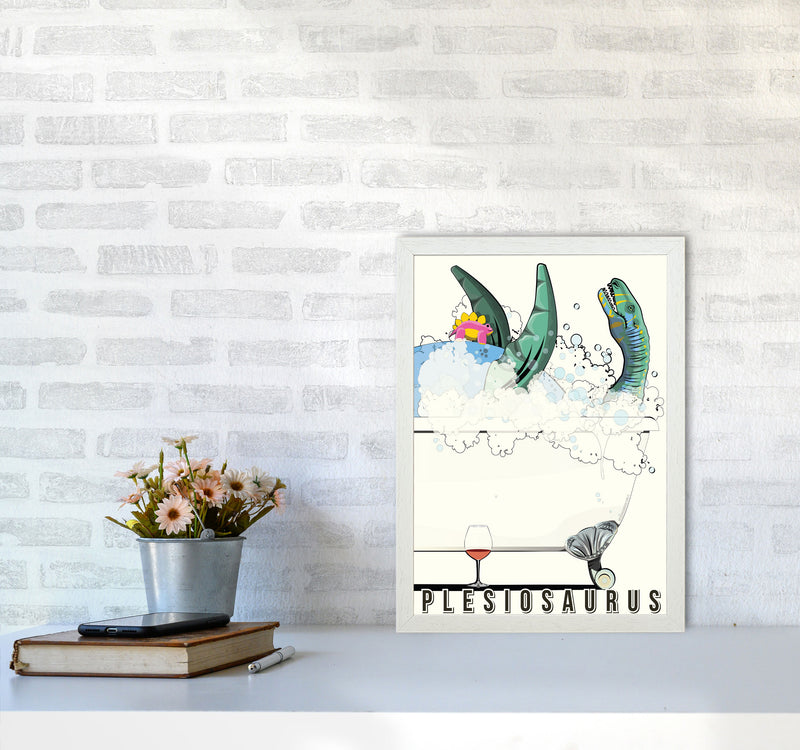 Swimming Dino by Wyatt9 A3 Oak Frame