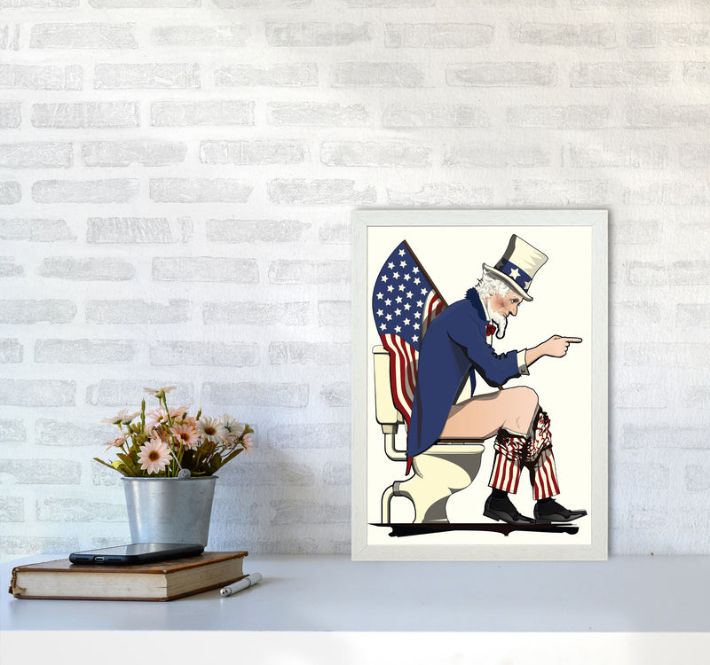 Uncle Sam loo Right by Wyatt9 A3 Oak Frame