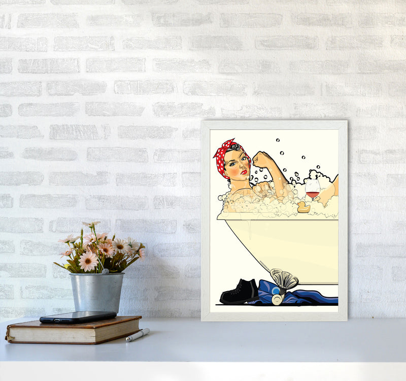 We Can Do It Bath by Wyatt9 A3 Oak Frame