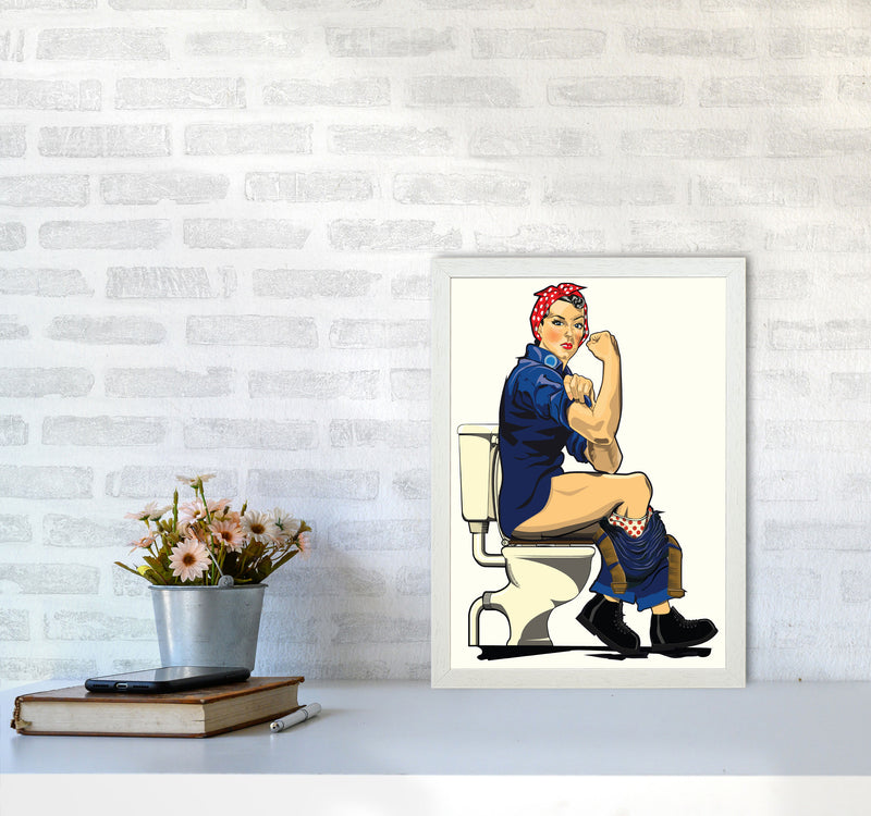 We Can Do It Loo by Wyatt9 A3 Oak Frame