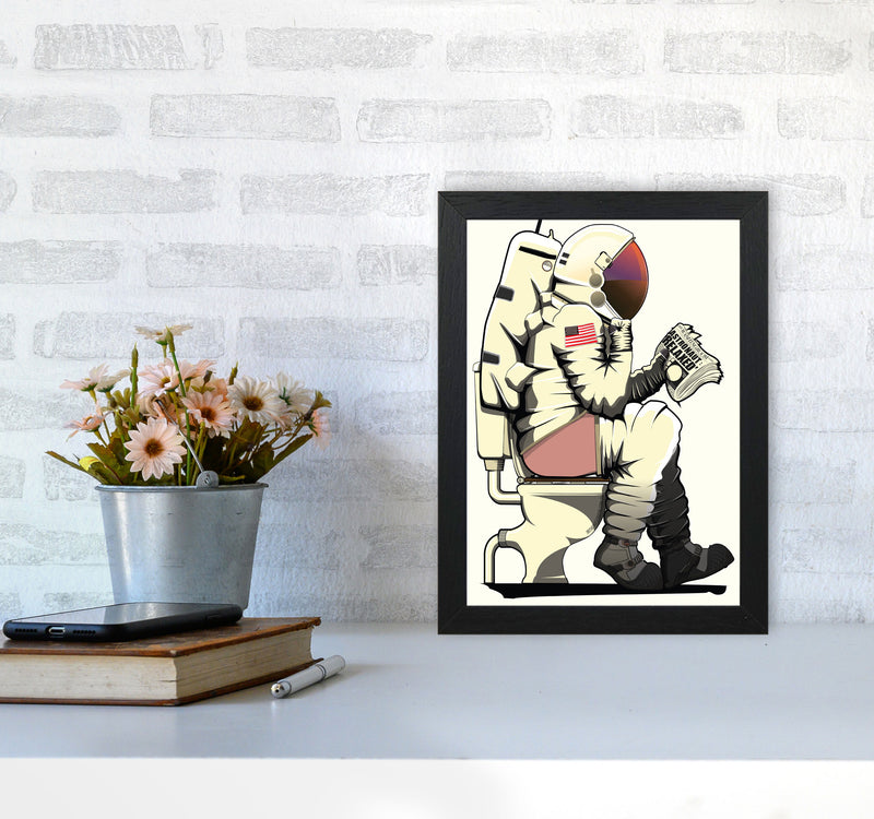 Astronaut Loo Art Print by Wyatt9 A4 White Frame
