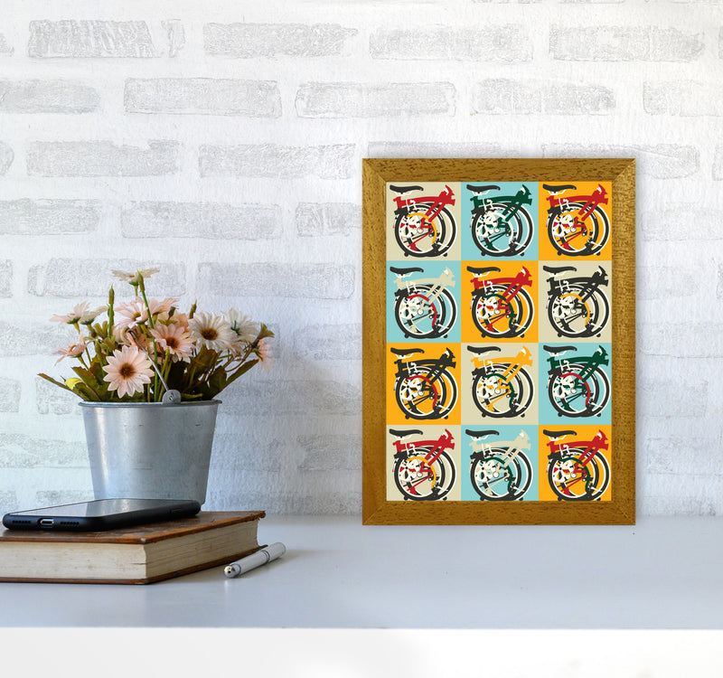 Brompton 2 Cycling Art Print by Wyatt9 A4 Print Only