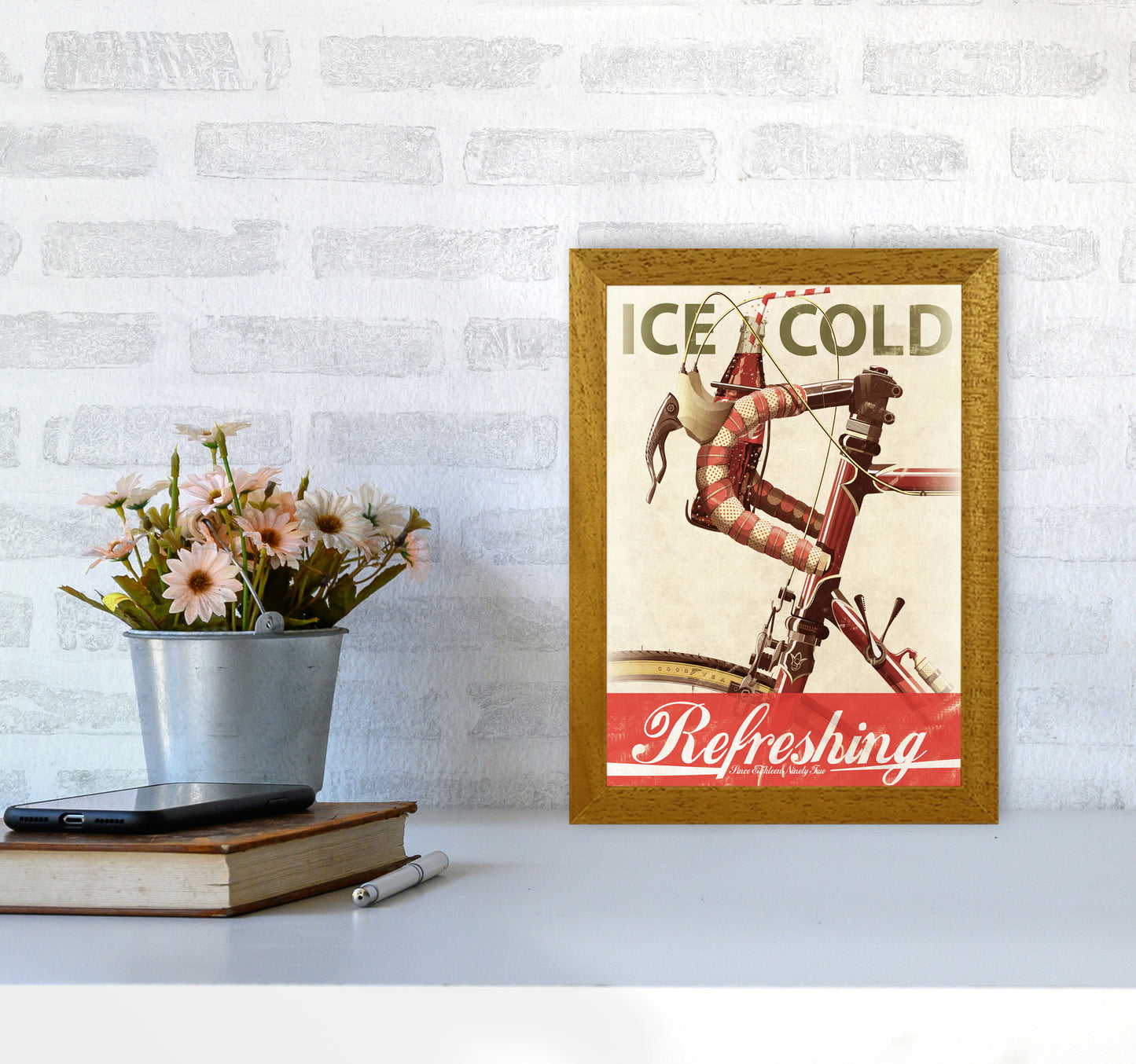 Cola Bike Cycling Art Print by Wyatt9 A4 Print Only
