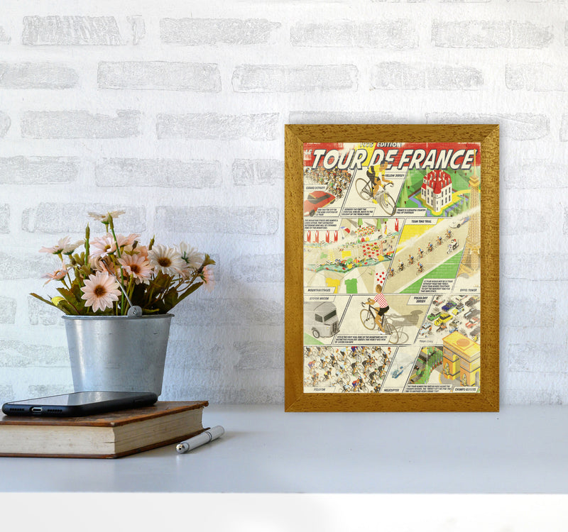 Comic Book TDF Cycling Print by Wyatt9 A4 Print Only