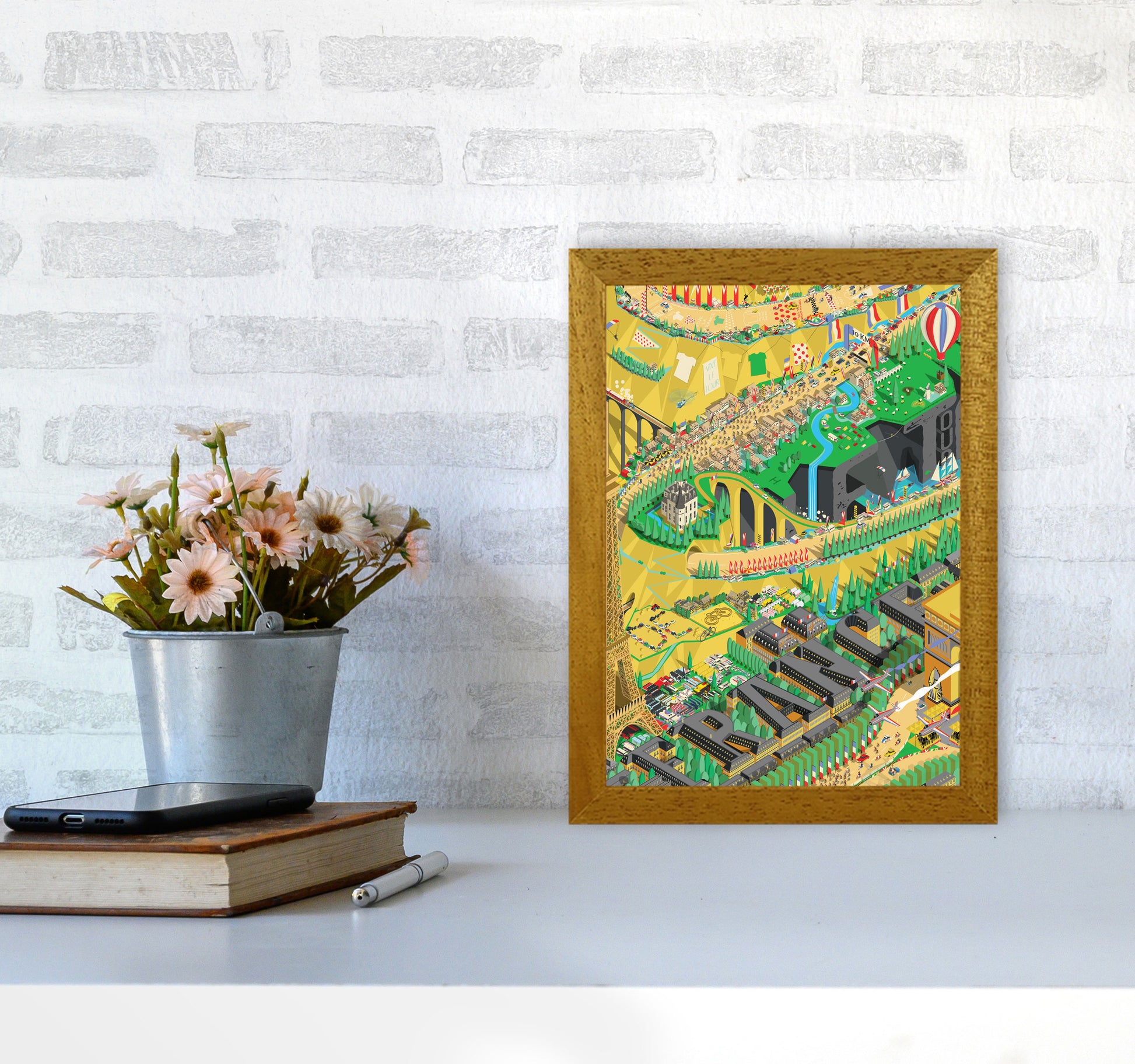 Isometris TDF Cycling Print by Wyatt9 A4 Print Only