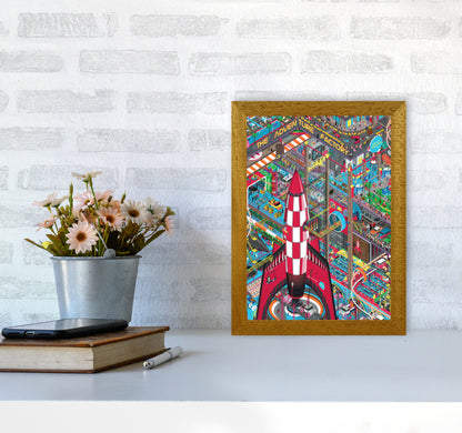 Rocket Retro Print by Wyatt9 A4 Print Only