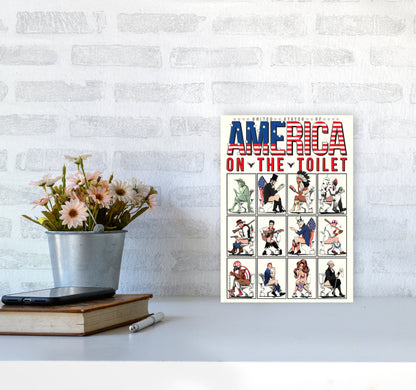 America on the Toilet by Wyatt9 A4 Black Frame