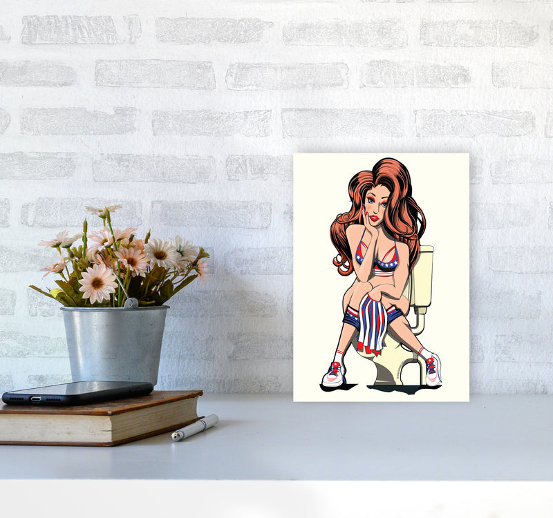 Cheerleader Loo by Wyatt9 A4 Black Frame