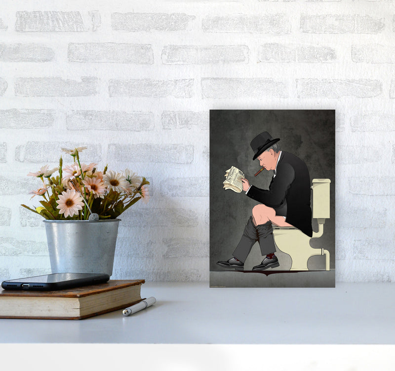 Churchill Art Print by Wyatt9 A4 Black Frame