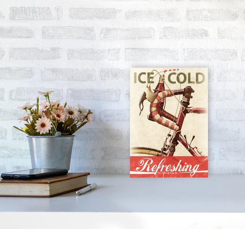 Cola Bike Cycling Art Print by Wyatt9 A4 Black Frame