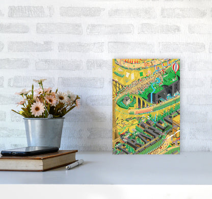 Isometris TDF Cycling Print by Wyatt9 A4 Black Frame