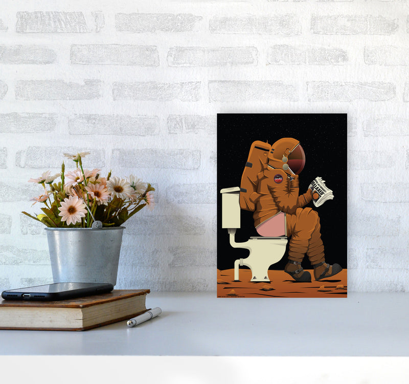 Mars on Loo by Wyatt9 A4 Black Frame