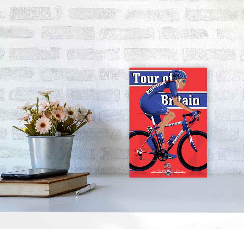 Tour De Britain by Wyatt9 A4 Black Frame