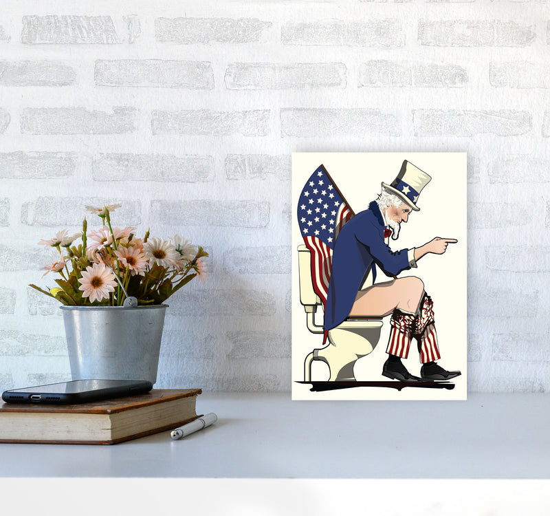Uncle Sam loo Right by Wyatt9 A4 Black Frame