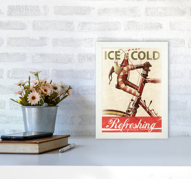 Cola Bike Cycling Art Print by Wyatt9 A4 Oak Frame