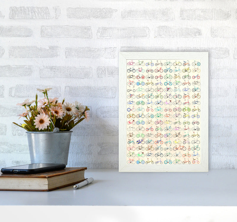 FAVE Cycling Art Print by Wyatt9 A4 Oak Frame