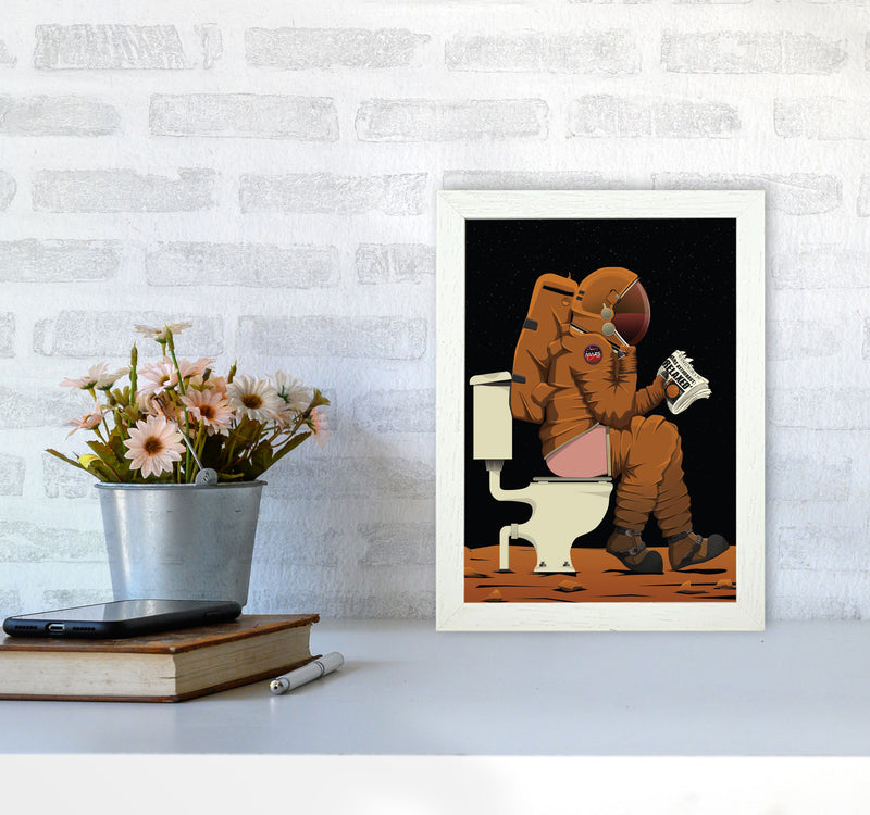 Mars on Loo by Wyatt9 A4 Oak Frame