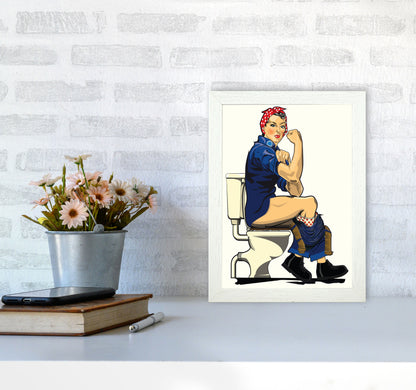 We Can Do It Loo by Wyatt9 A4 Oak Frame