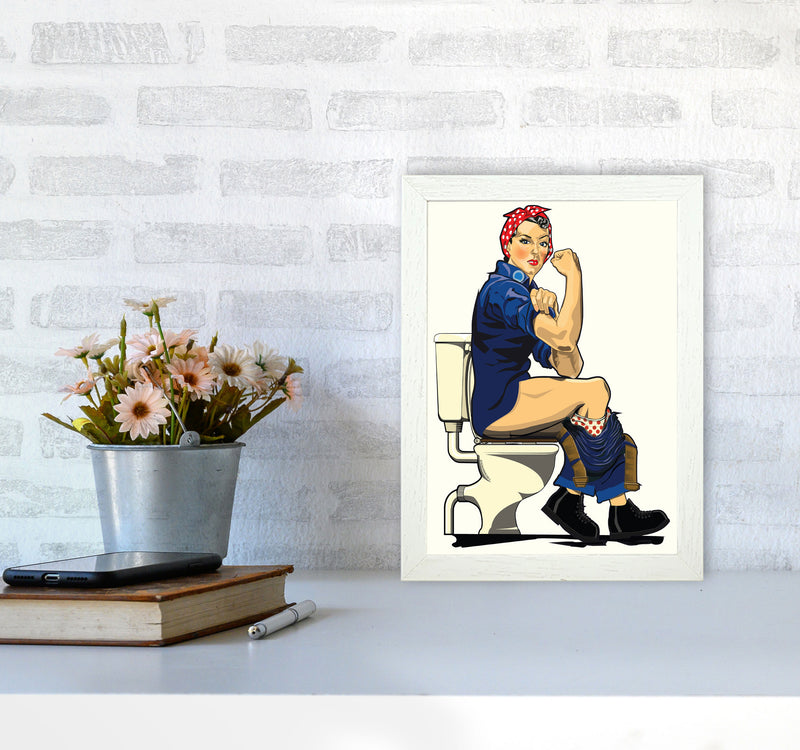 We Can Do It Loo by Wyatt9 A4 Oak Frame