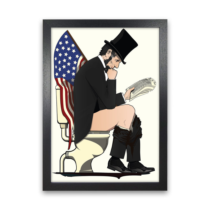 Abraham Lincoln Loo Art Print by Wyatt9 Black Grain